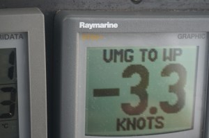 Gegenströmung. Das kann einem ja die Laune verderben.